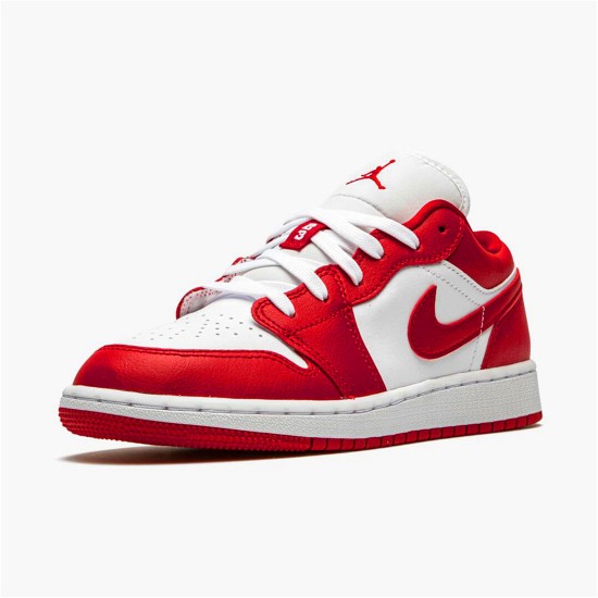 553560-611 Jordan 1 Low Gym Red White Dámské A Pánské Boty