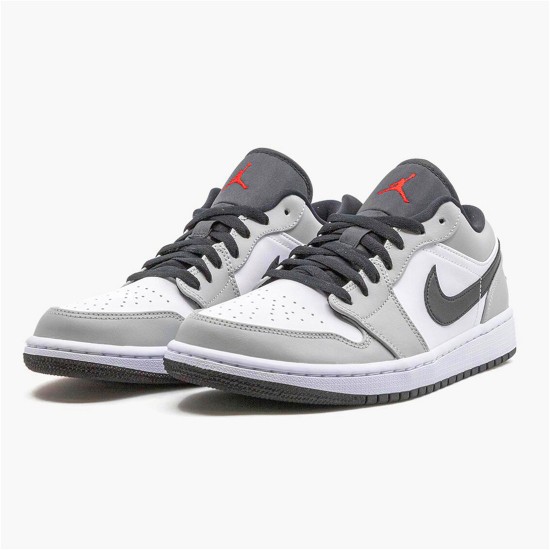 553558-030 Jordan 1 Low Light Smoke Grey Dámské A Pánské Boty