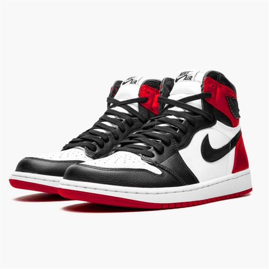 CD0461-016 Jordan 1 Retro High Satin Black Toe Dámské A Pánské Boty