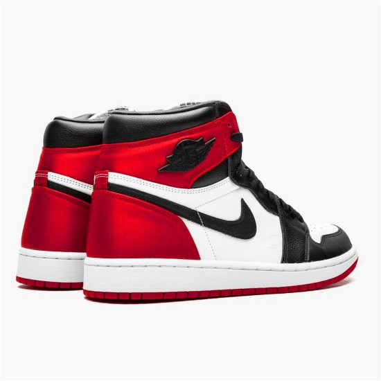 CD0461-016 Jordan 1 Retro High Satin Black Toe Dámské A Pánské Boty