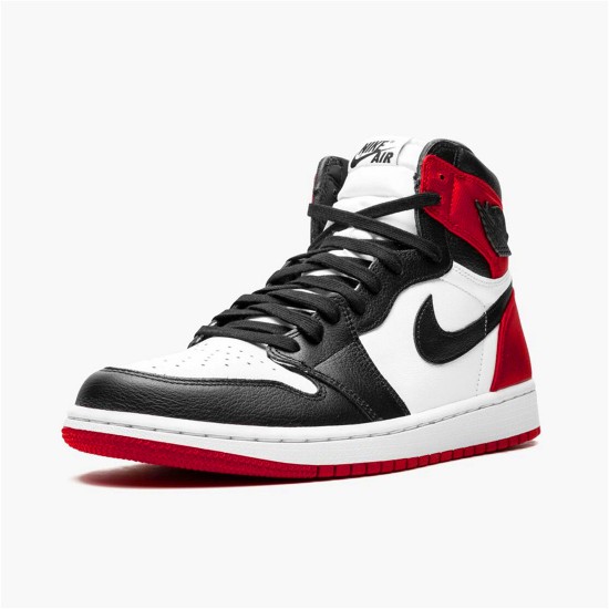 CD0461-016 Jordan 1 Retro High Satin Black Toe Dámské A Pánské Boty