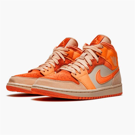 DH4270-800 Jordan 1 Mid Apricot Orange Dámské A Pánské Boty