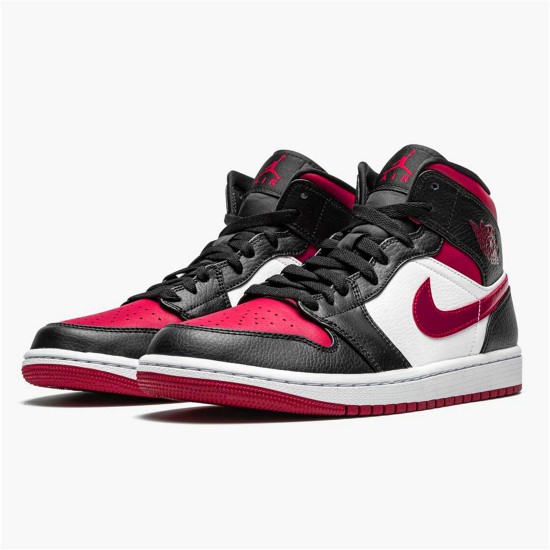 554724-066 Jordan 1 Mid Bred Toe Dámské A Pánské Boty