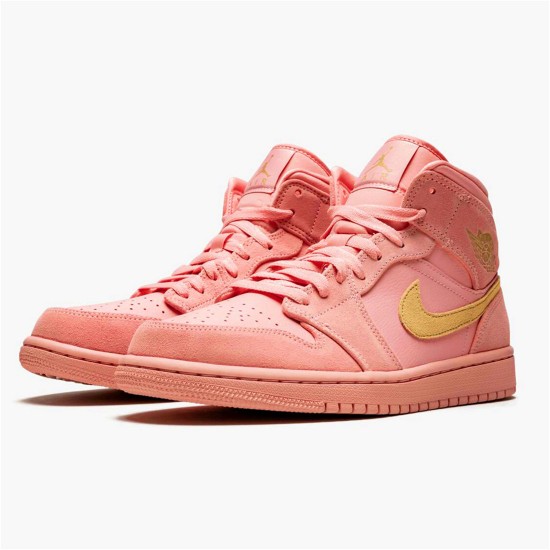 852542-600 Jordan 1 Mid Coral Gold Dámské A Pánské Boty