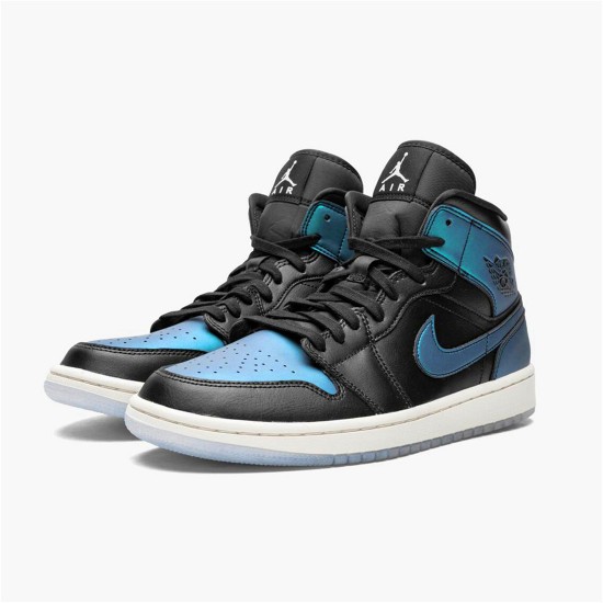 BQ6472-009 Jordan 1 Mid Iridescent Black Dámské A Pánské Boty