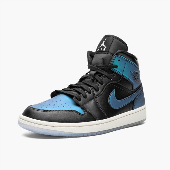 BQ6472-009 Jordan 1 Mid Iridescent Black Dámské A Pánské Boty