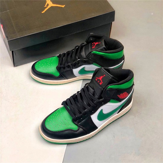 554724-067 Jordan 1 Mid Green Toe Dámské A Pánské Boty