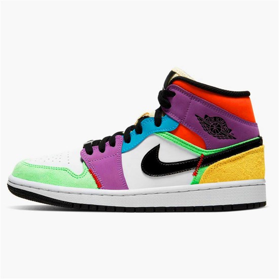 CW1140-100 Jordan 1 Mid SE Multi-Color Dámské A Pánské Boty