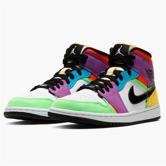 CW1140-100 Jordan 1 Mid SE Multi-Color Dámské A Pánské Boty