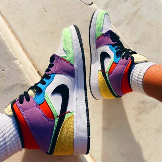 CW1140-100 Jordan 1 Mid SE Multi-Color Dámské A Pánské Boty