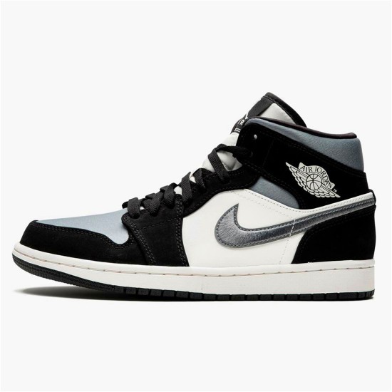 852542-011 Jordan 1 Mid Satin Grey Toe Dámské A Pánské Boty