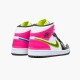 CZ9834-100 Jordan 1 Mid White Black Cyber Pink Dámské A Pánské Boty