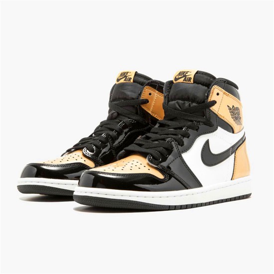 861428-007 Jordan 1 Retro High NRG Patent Gold Toe Dámské A Pánské Boty