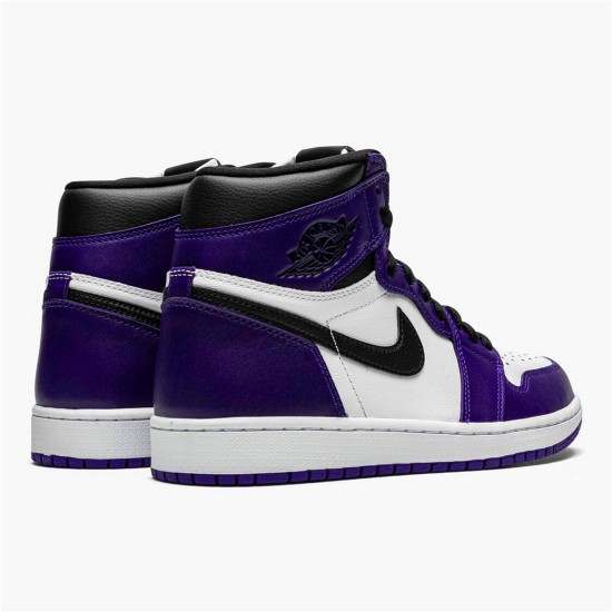 555088-500 Jordan 1 Retro High Court Purple White Dámské A Pánské Boty