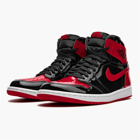 555088-063 Jordan 1 Retro High OG Patent Bred Dámské A Pánské Boty