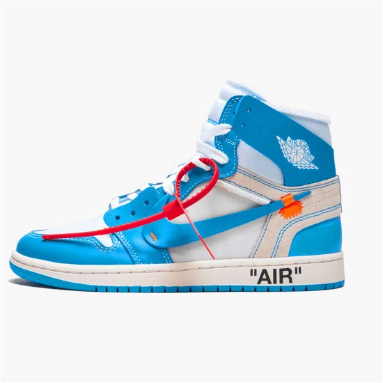 AQ0818-148 Jordan 1 Retro High Off-White University Blue Dámské A Pánské Boty