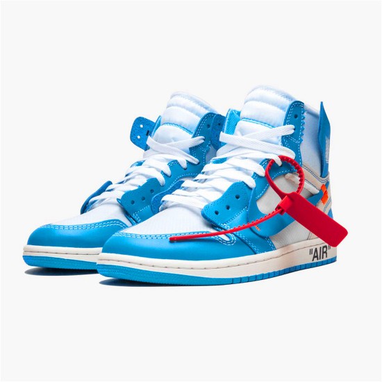 AQ0818-148 Jordan 1 Retro High Off-White University Blue Dámské A Pánské Boty