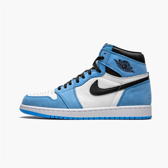 555088-134 Jordan 1 Retro High White University Blue Black Dámské A Pánské Boty