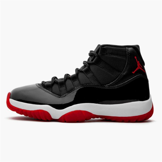 378037-061 Jordan 11 Retro Playoffs Bred (2019) Dámské A Pánské Boty