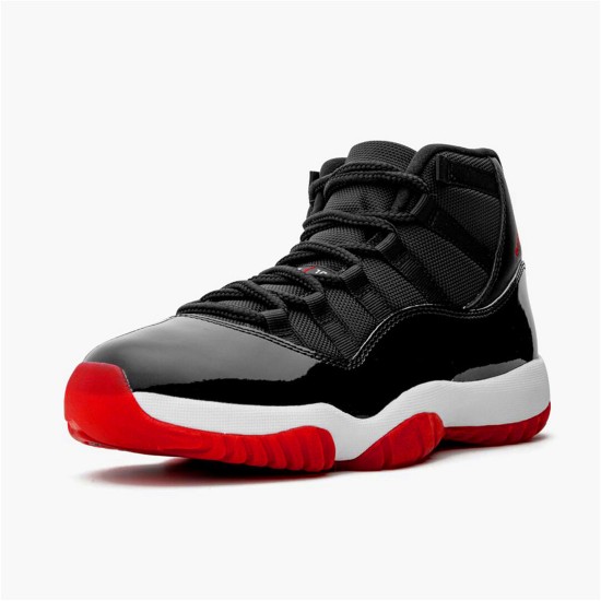 378037-061 Jordan 11 Retro Playoffs Bred (2019) Dámské A Pánské Boty