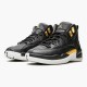 AO6068-007 Jordan 12 Retro Black Metallic Gold White Dámské A Pánské Boty