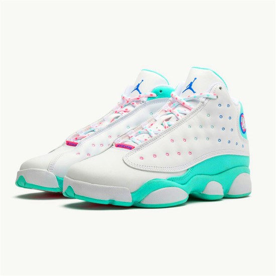 439358-100 Jordan 13 Retro White Soar Green Pink Dámské Boty