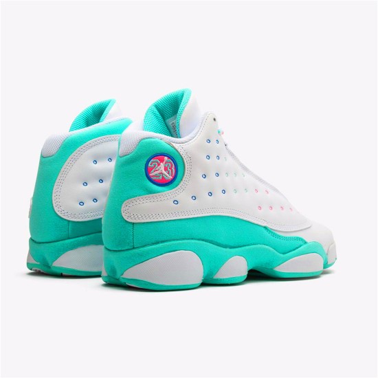 439358-100 Jordan 13 Retro White Soar Green Pink Dámské Boty