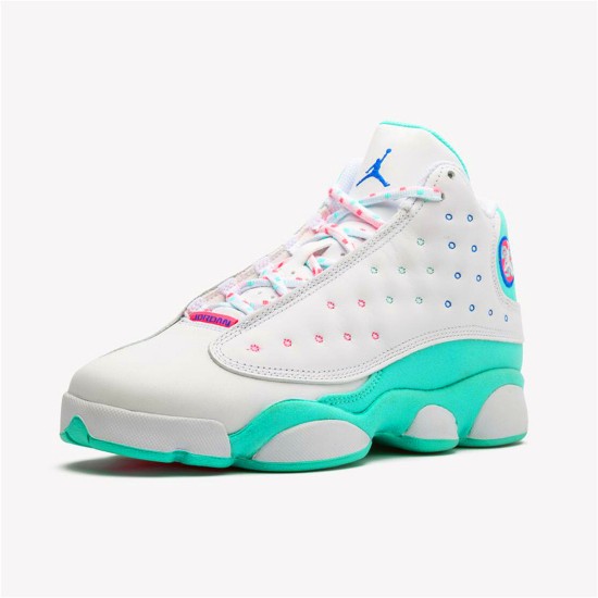 439358-100 Jordan 13 Retro White Soar Green Pink Dámské Boty