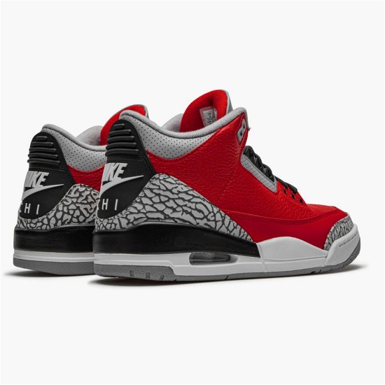 CU2277-600 Jordan 3 Retro Fire Red Cement (Nike Chi) Pánské Boty