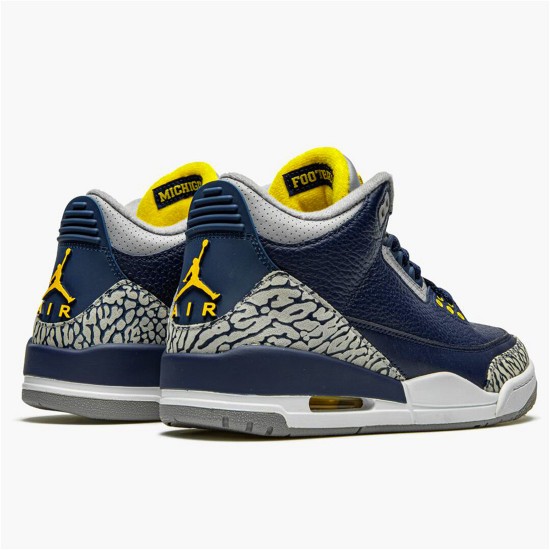 AJ3-820064 Jordan 3 Retro Michigan PE Pánské Boty