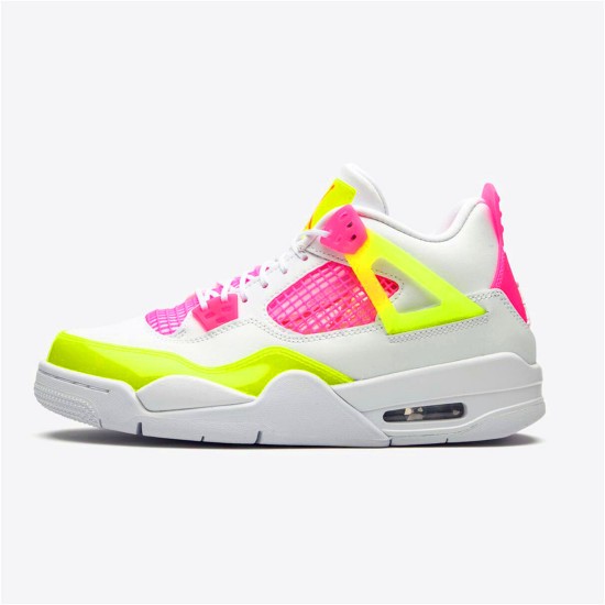 CV7808-100 Jordan 4 Retro White Lemon Pink Dámské A Pánské Boty