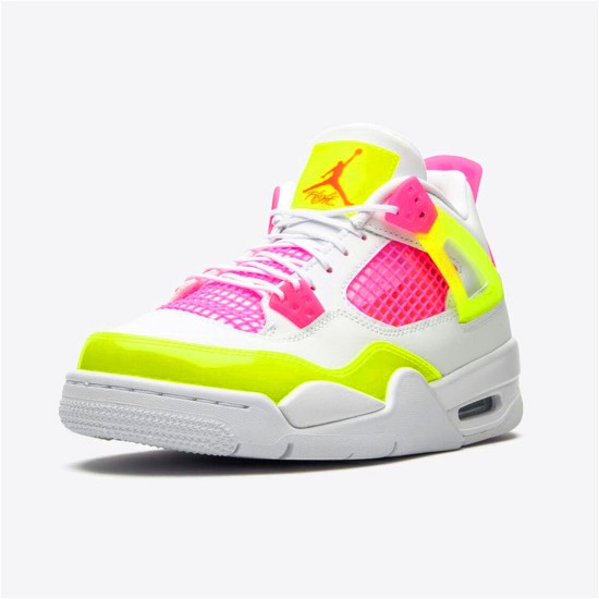 CV7808-100 Jordan 4 Retro White Lemon Pink Dámské A Pánské Boty