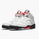 DA1911-102 Jordan 5 Retro Fire Red Silver Tongue (2020) Pánské Boty