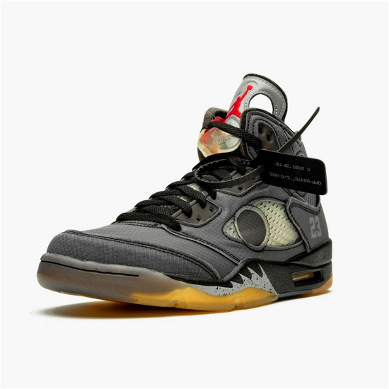 CT8480-001 Jordan 5 Retro Off-White Black Dámské A Pánské Boty