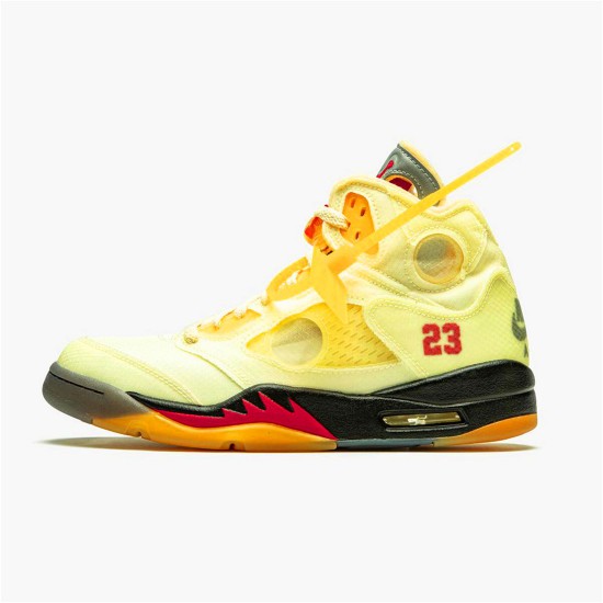 DH8565-100 Jordan 5 Retro OFF-WHITE Sail Dámské A Pánské Boty